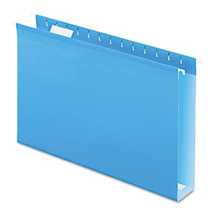 Capacity Reinforced Hanging File Folders- Legal- Blue, 25PK